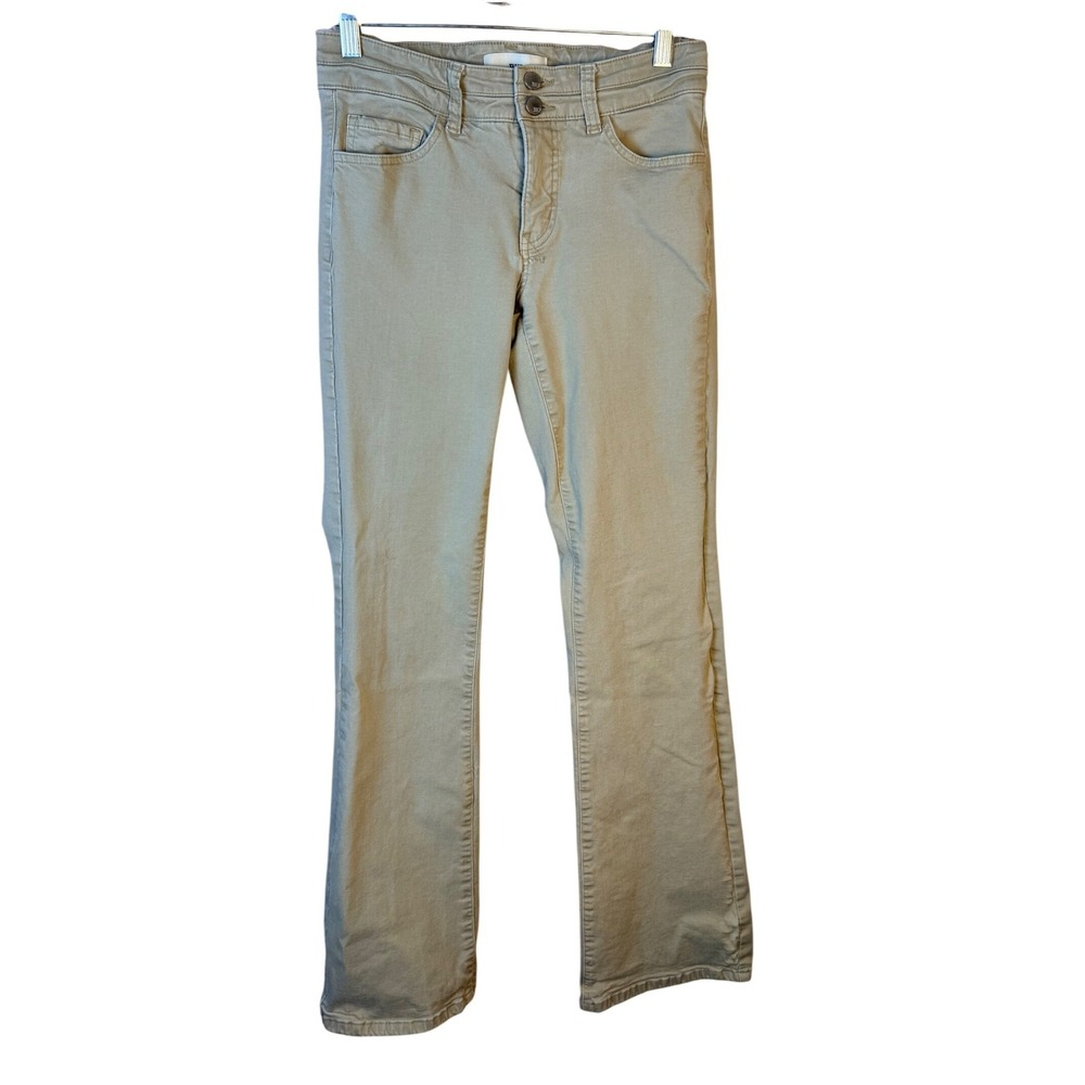 BKE Denim Womens Khaki Bootcut Pants Tan Mid Rise Stretch Size 26